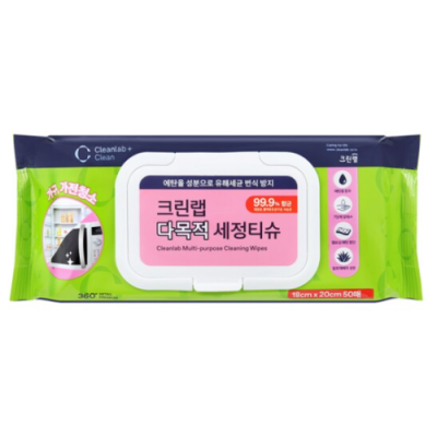 크린랩 청소용품 다목적 세정티슈 50매