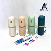 세븐몰 휴대용 곰돌이 칫솔통 칫솔 치약 2080 커플 세트 칫솔 꽂이 칫솔 보관함 양치컵