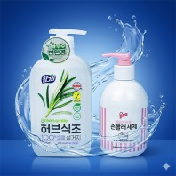 프리미엄 친환경 주방세제  허브식초 470g  애경 손빨래 울샴푸 펌프형 380ml