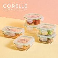 코렐_코디네이츠 브리즈 유리밀폐용기 혼합 6종