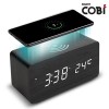 스마트코비 R1299BKW LED우드탁상 무선충전시계_ 인쇄,배송무료