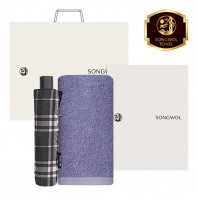 송월 타월 우산 2매 콤보세트 ( 40수160g+ 3단모던체크)