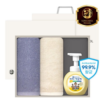 [송월] 40수160g 세면2+핸드워시1 3P세트