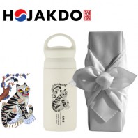 한국전통 K컬쳐 까치와호랑이 호작도 데이오프 텀블러 350ml (보자기 포장)