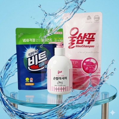 애경 울샴푸 손빨래세제 380ml 비트 캡슐세제 3종세트