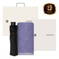 송월 타월 우산 2매 콤보세트 ( 40수160g+ 3단컬러무지)
