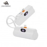 CPM LCD 20W 고속 디스플레이 도킹형 보조배터리 5000mAh