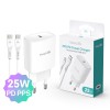 뉴에이커 가정용 25W PD3.0 PPS 초고속 분리형 충전기 CtoC 케이블 포함
