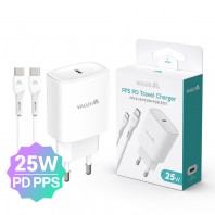 뉴에이커 가정용 25W PD3.0 PPS 초고속 분리형 충전기 CtoC 케이블 포함