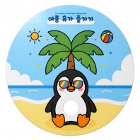친환경 종이부채 원형둥글이