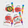 큐티 달력 + 똥그리 색연필 세트 새학기 용품 P2601
