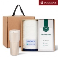 송월타올 리빙 기프트세트 41 뉴 바이브 뱀부220g 1P + 커피텀블러 709ml 1P
