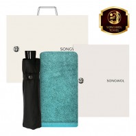 송월 타월 우산 2매 콤보세트 ( 뱀부200g+ 3단컬러무지)