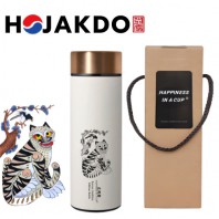 한국전통 K컬쳐 까치와호랑이 호작도 파우더 데일리 텀블러 440ml 선물세트