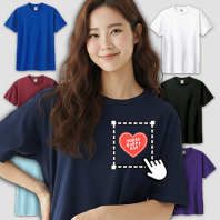 32수 면 라이트 라운드 반팔티 커스텀 단체티 프린트스타
