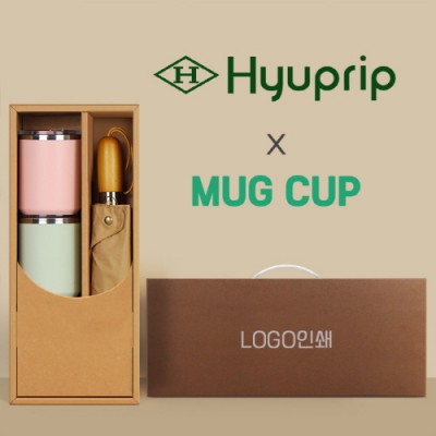 협립 3단60엔티크 고밀도 완전자동우산 +로하스 머그컵2P-세트