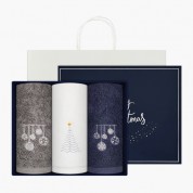 [송월타올] 크리스마스 징글벨 3매세트+쇼핑백