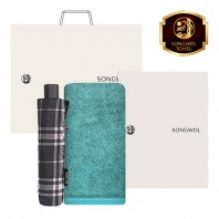 송월 타월 우산 2매 콤보세트 ( 뱀부200g+ 3단모던체크)