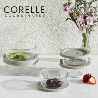 코렐_코디네이츠 실리콘 유리 밀폐용기 원형 5종