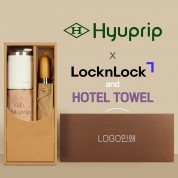 협립 3단60엔티크 고밀도 완전자동우산 +락앤락 메트로머그+협립40수호텔코마180타월-세트