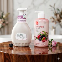 아이깨끗해 프리미엄 클린 비건 핸드워시 450ml 애경 순샘 주방세제 2종세트