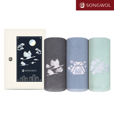 송월타올 달보드레 전통 자개(130g) 자수 1P세트
