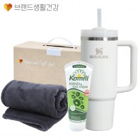 브생건 방한세트 67호(스탠리 퀜처 텀블러 887ml+카밀 핸드크림100ml+따뜻한 소프트 담요)