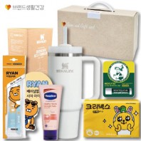 브생건58호(스탠리 퀜처887ml텀블러+크리넥스휴대용티슈+카카오여행용양치세트+바세린 핸드크림+멘소래담 립밤)