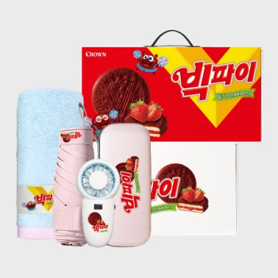 라이프스타일 304호 (5단 사각 캡슐 암막 양우산+귀요미 휴대용 선풍기+크로커다일 투톤 라벨타올)