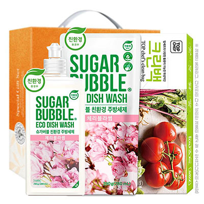 슈가버블 주방세제290용기 주방세제290리필 크린백 3종세트