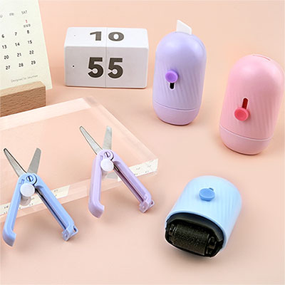 크레용 택배칼 송장지우개+미니가위 세트