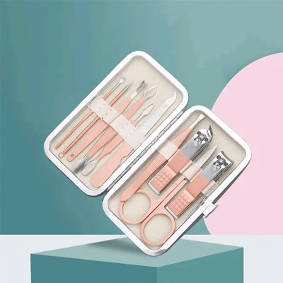 제이엘 로즈핑크 네일 클리퍼 손톱깎이세트 10P