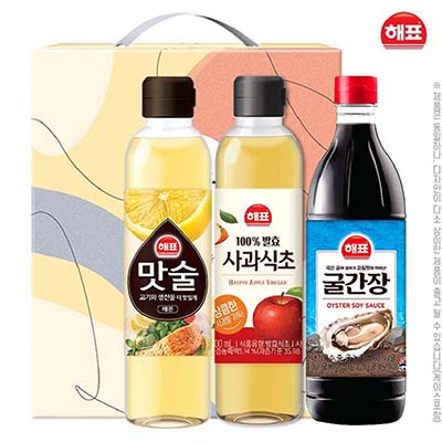 해표 맛술 사과식초 굴간장 3종 선물세트